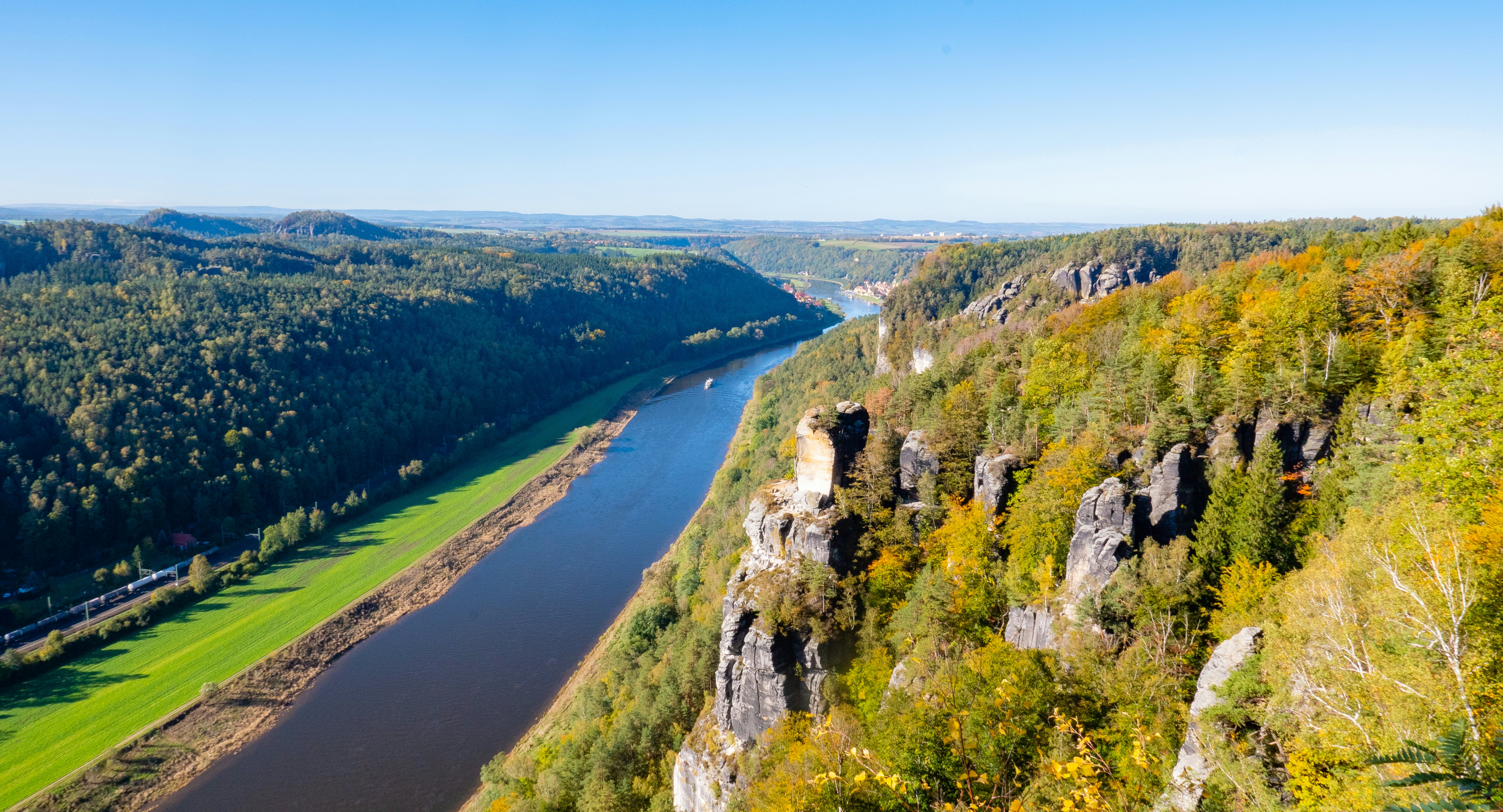 Blick auf Elbe